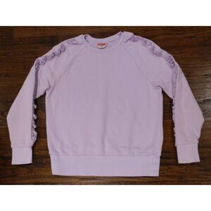 Kate Spade Lilac Purple Ruffle Long Sleeve Pullover Sweatshirt Women's Small